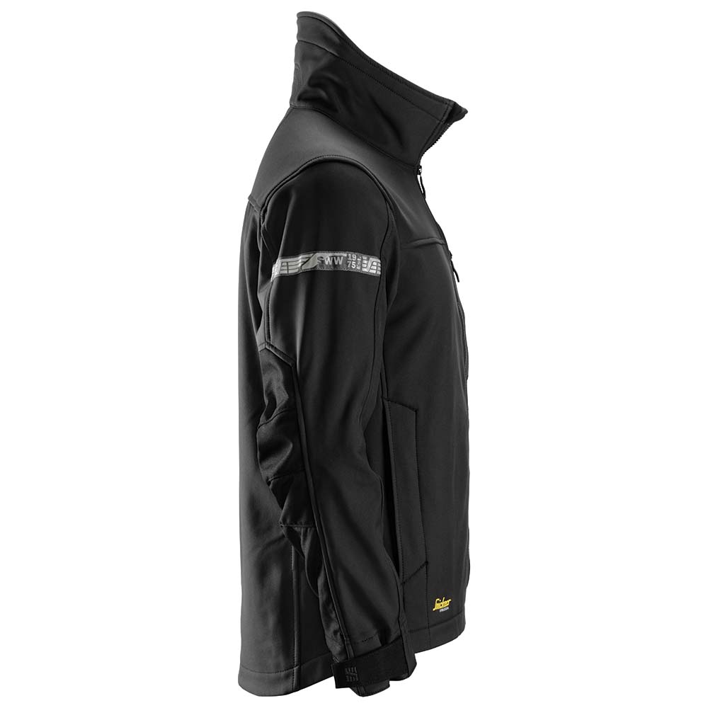 Snickers U1200 AllroundWork Softshell Jacket (Black/Black) - WRYKER Construction Supply