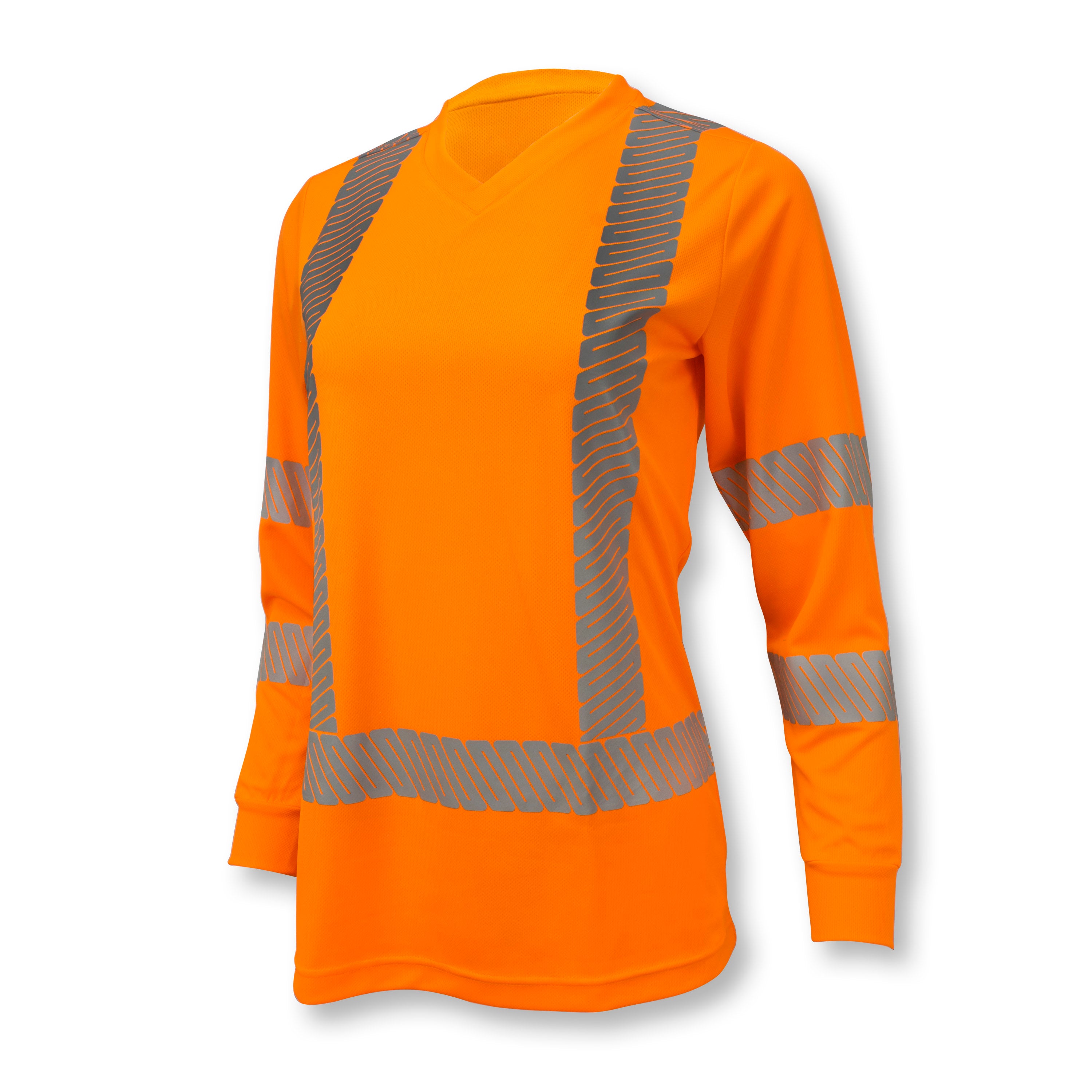 Womens Long Sleeve Safety T-Shirt Class 3 Moisture Wicking ST21W-3