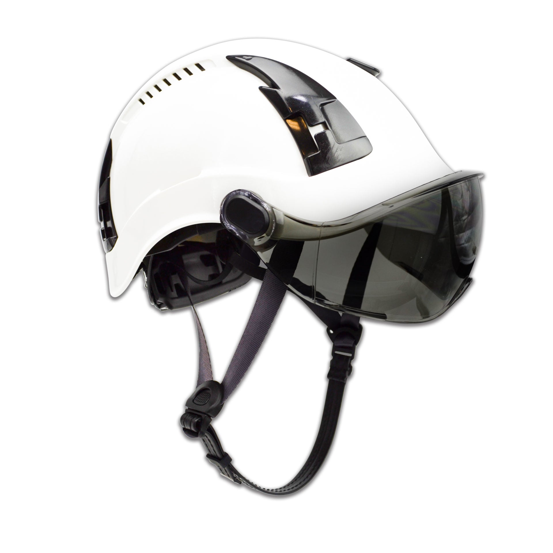 Malta HTW2002: Type 2 White Safety Helmet w/ Tinted Visor