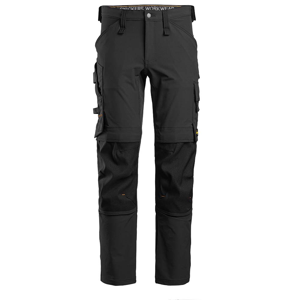 Snickers U6371 AllroundWork Stretch Work Pants (Black) - WRYKER Construction Supply