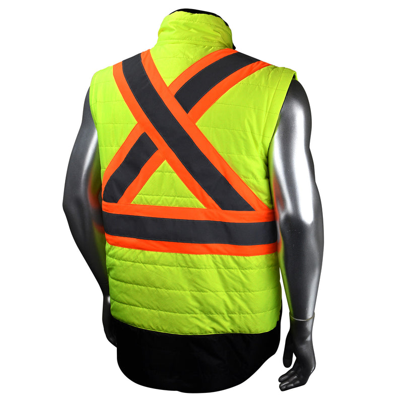 SJ510X-3 Quilted Reversible Jacket with Zip-Off Sleeves X-Back