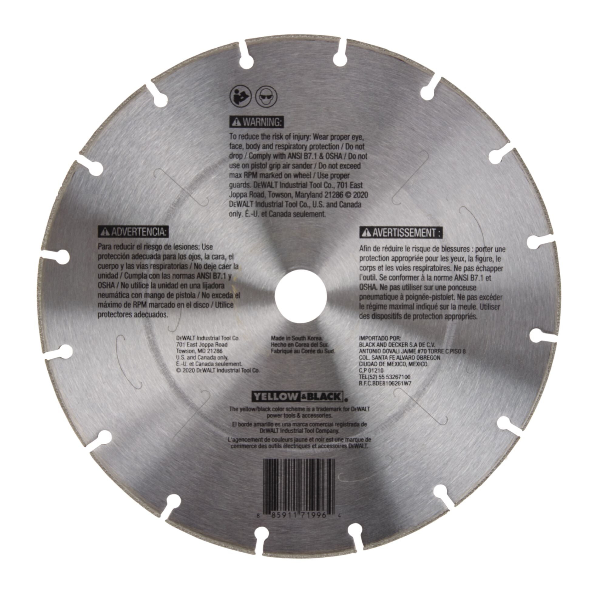 DeWALT DWAFV8901 9" Diamond Cutting Wheel for Metal for DCS690 Saw