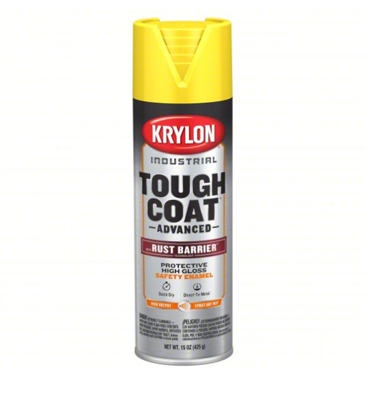 Krylon K00439008 Industrial Tough Coat Advanced 20oz Aerosol Paint (Safety OSHA Yellow)