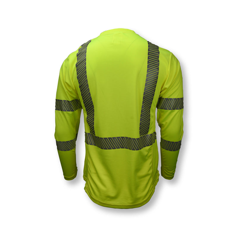 Max-Dri Long Sleeve Shirt Class 3 Green Moisture Wicking w/RADCOOL  2" Segment Tape