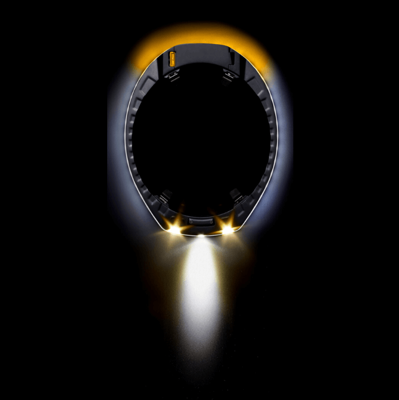 Hard Hat Mounted Halo SL + Amber Brake Light (Includes Battery and Charger)