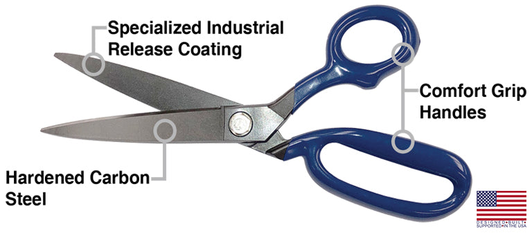 Everhard SuperNon-Stick™ Shear – 10" Bent Trimmers for Roofing Pros