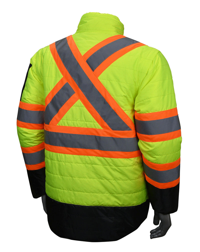 SJ510X-3 Quilted Reversible Jacket with Zip-Off Sleeves X-Back