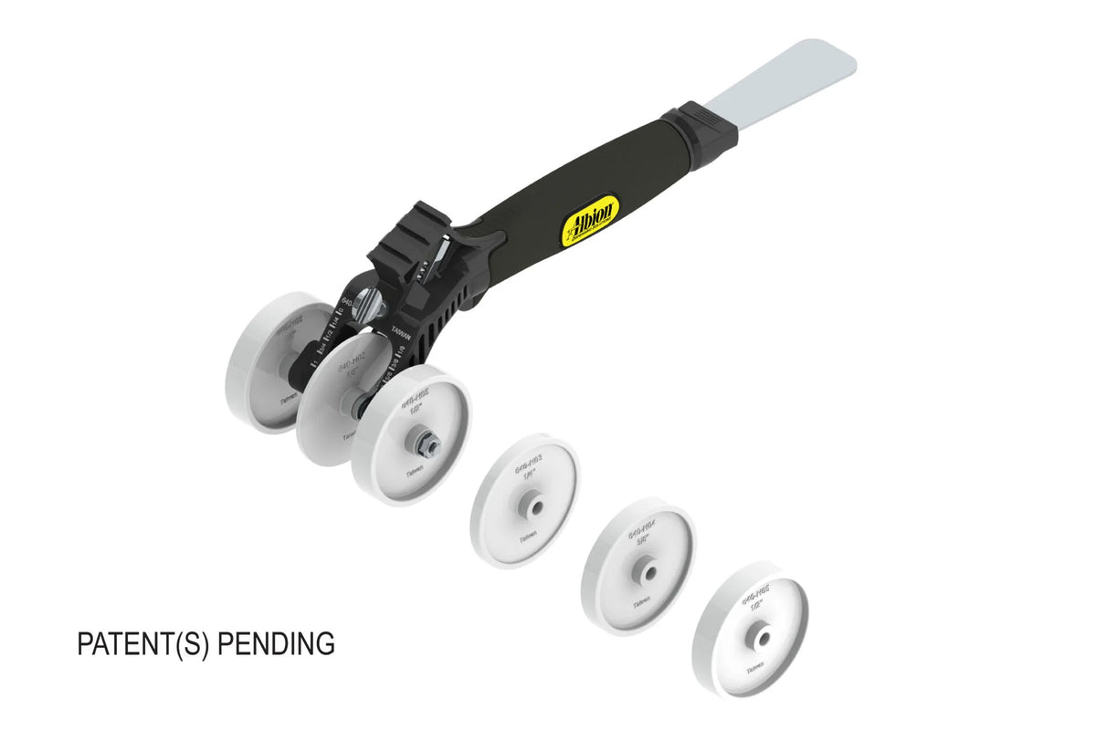 NEW! Backer Rod Insertion Tool with Soft Grip Handle and Picatinny Rail Mount 3 Wheel
