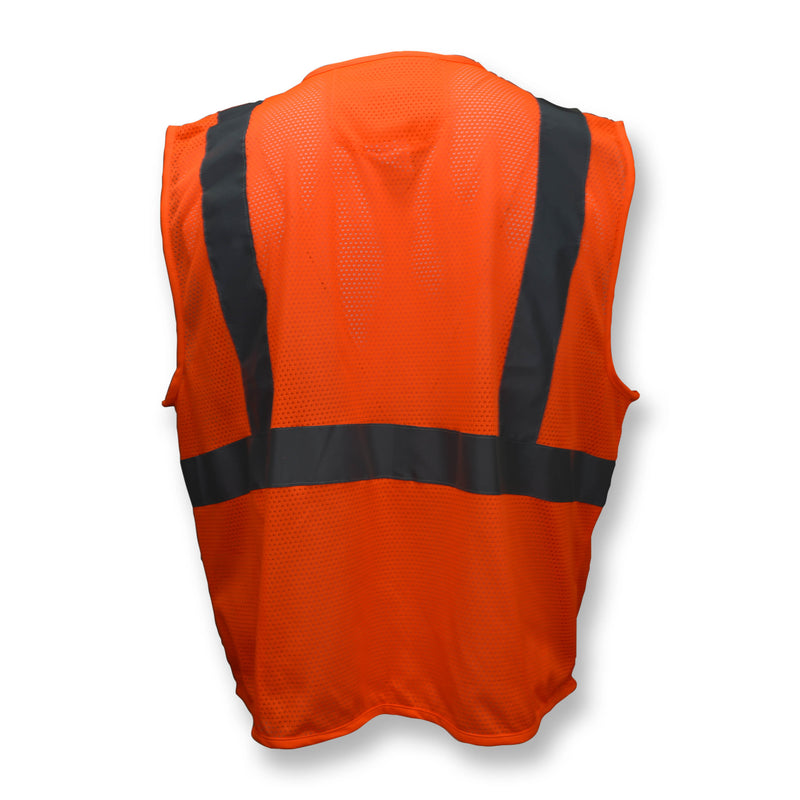 SV25 Economy Class 2 Self-Extinguishing Mesh Safety Vest with Zipper