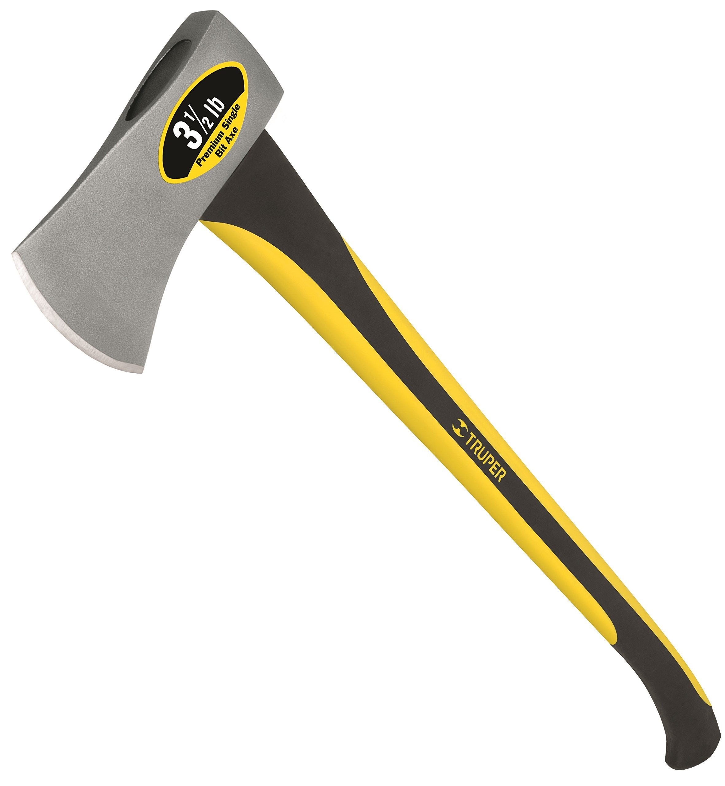 Truper 30528 3.5-Pound Single Bit Michigan Axe + Fiberglass Handle