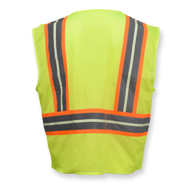 SV22GL-2 Economy Type R Class 2 Safety Glow-in-the-Dark Vest with Two-Tone Trim