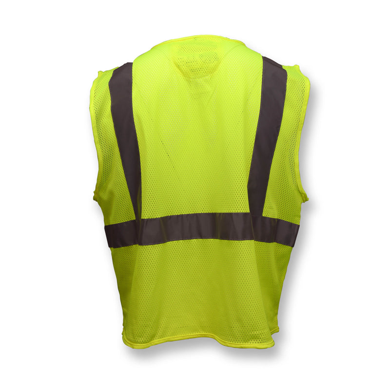 SV25 Economy Class 2 Self-Extinguishing Mesh Safety Vest with Zipper