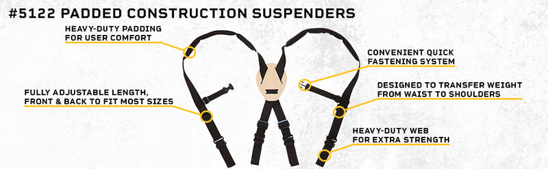 Padded Construction Suspenders CLC