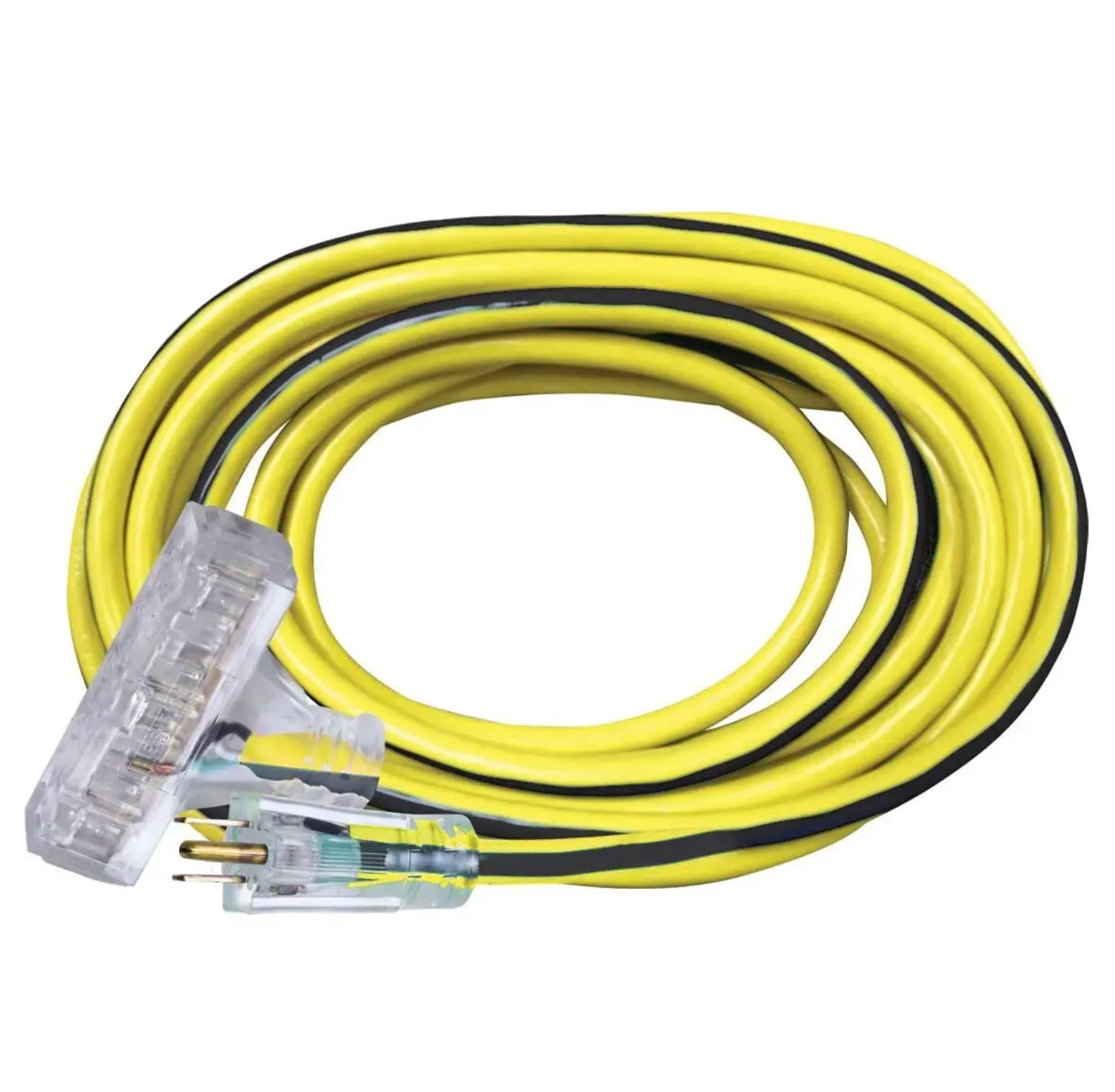 Voltec Outdoor Yellow/Black Extension Cord 12/3 SJTW Power Block