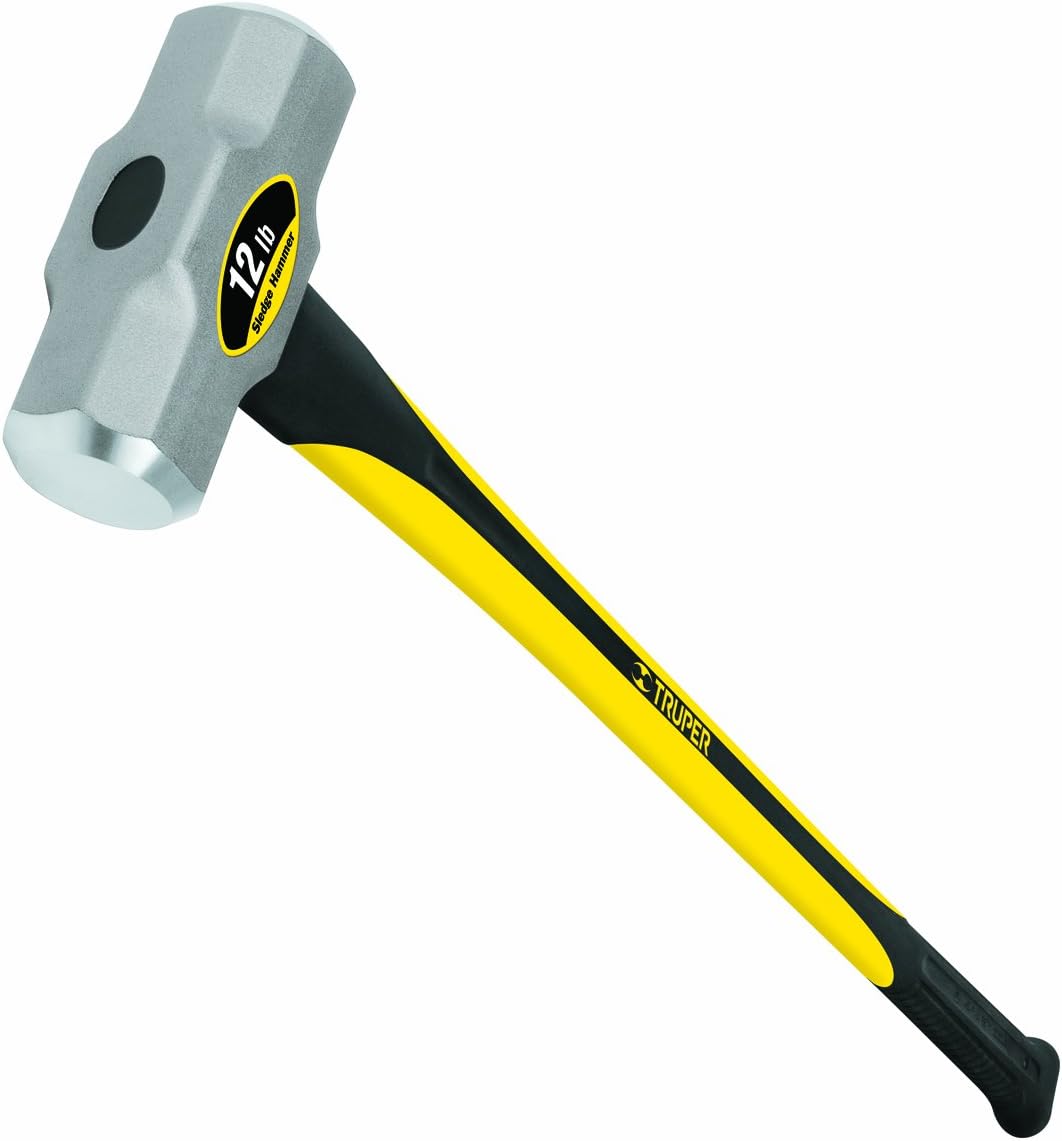 Truper 30931 12-Pound Sledgehammer + 36" Guarded Fiberglass Handle