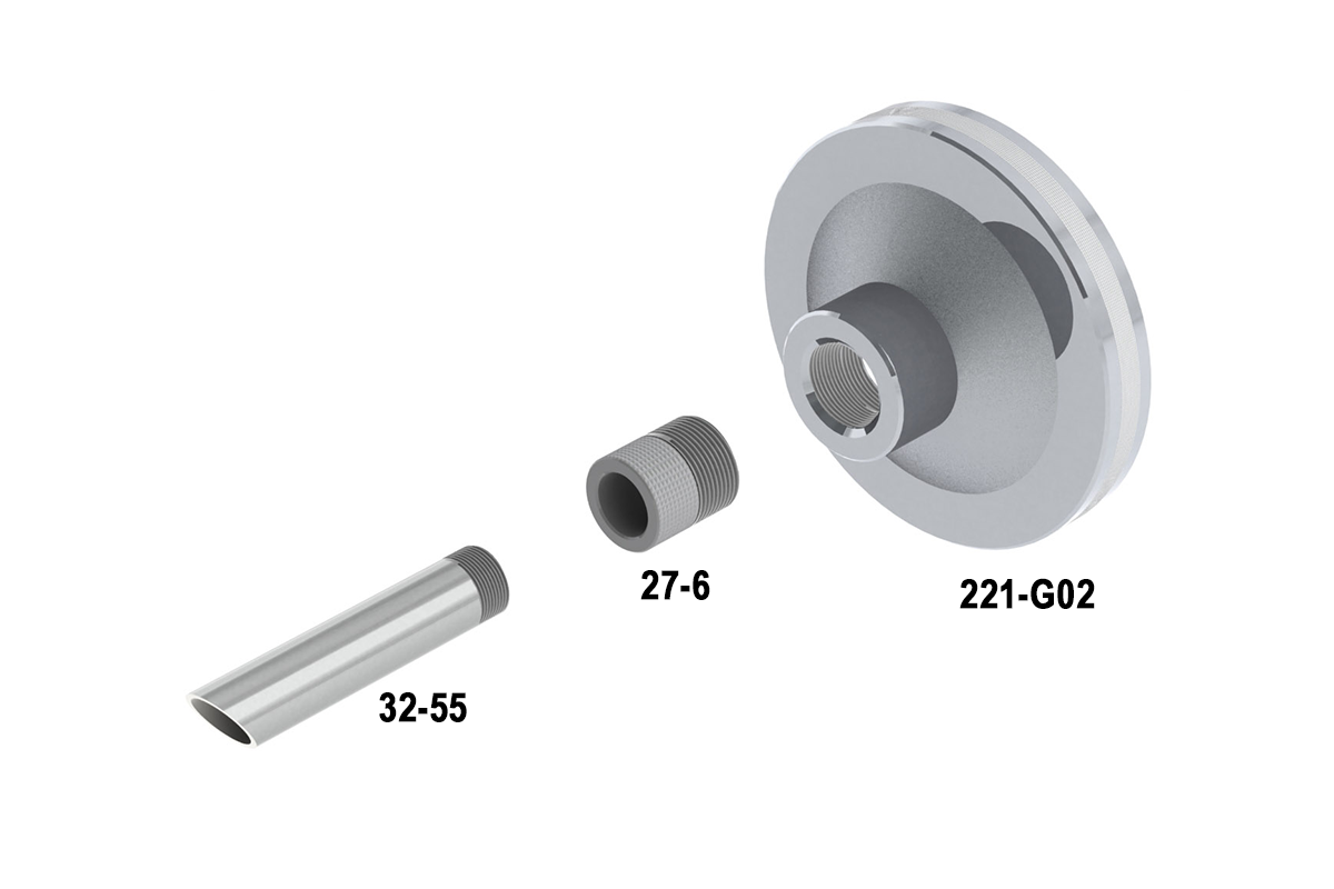Reducer for Standard Metal Nozzles to Albion Jumbo Caps