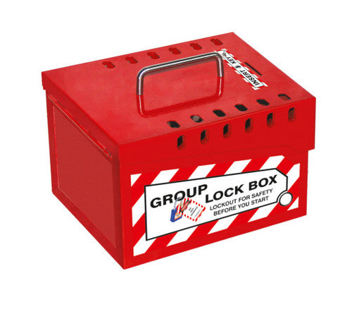 Group Lock Box Extra Large Red 13 Hole