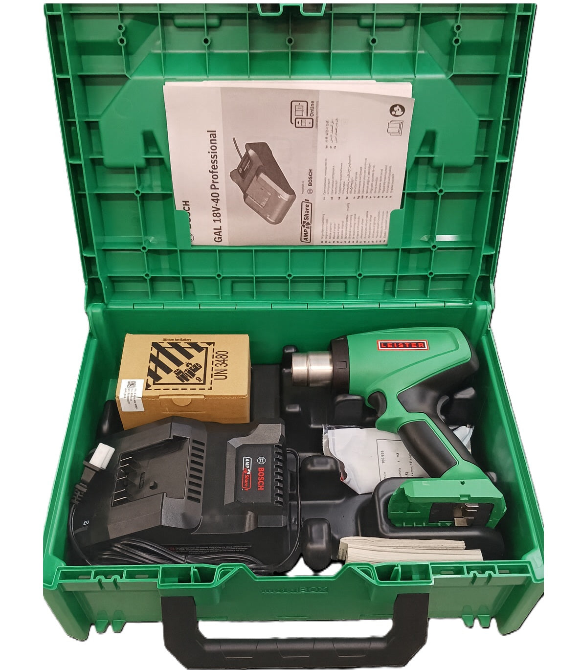Leister NEXHEAT 300 A-LP Kit Battery Power Heat Gun 18 Volt with 1 Battery, Charger and Case