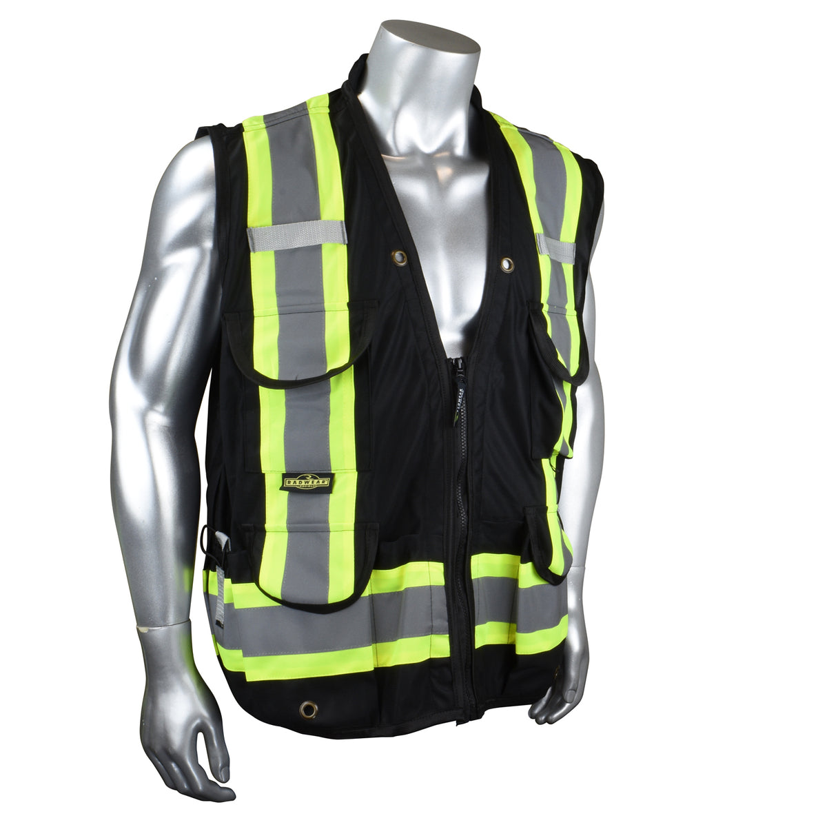 SV030X-1 Chaleco Cruiser resistente de 10 bolsillos con bolsa trasera X-Back
