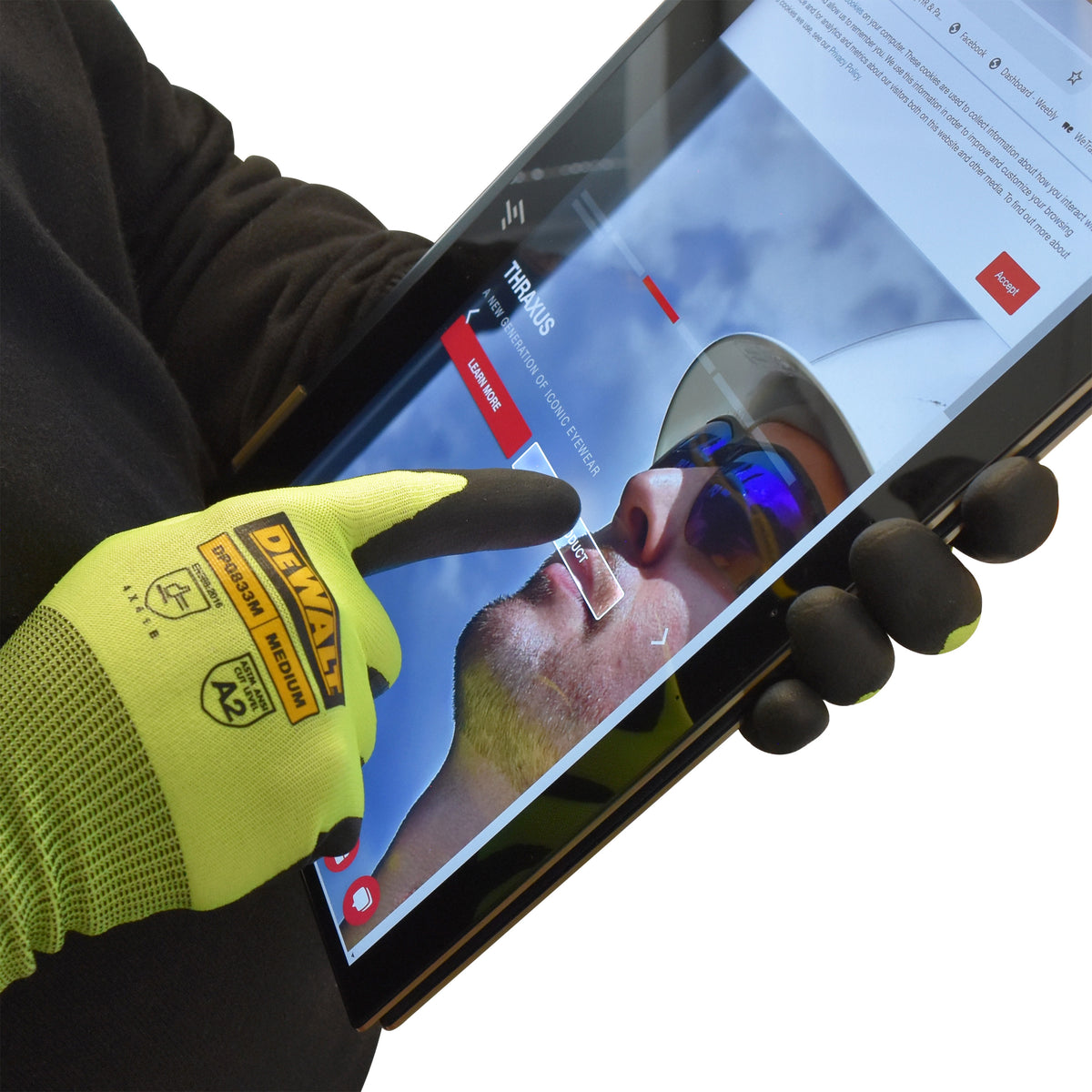 DPG833T Hi-Vis HPPE Cut Touchscreen Glove - WRYKER Construction Supply