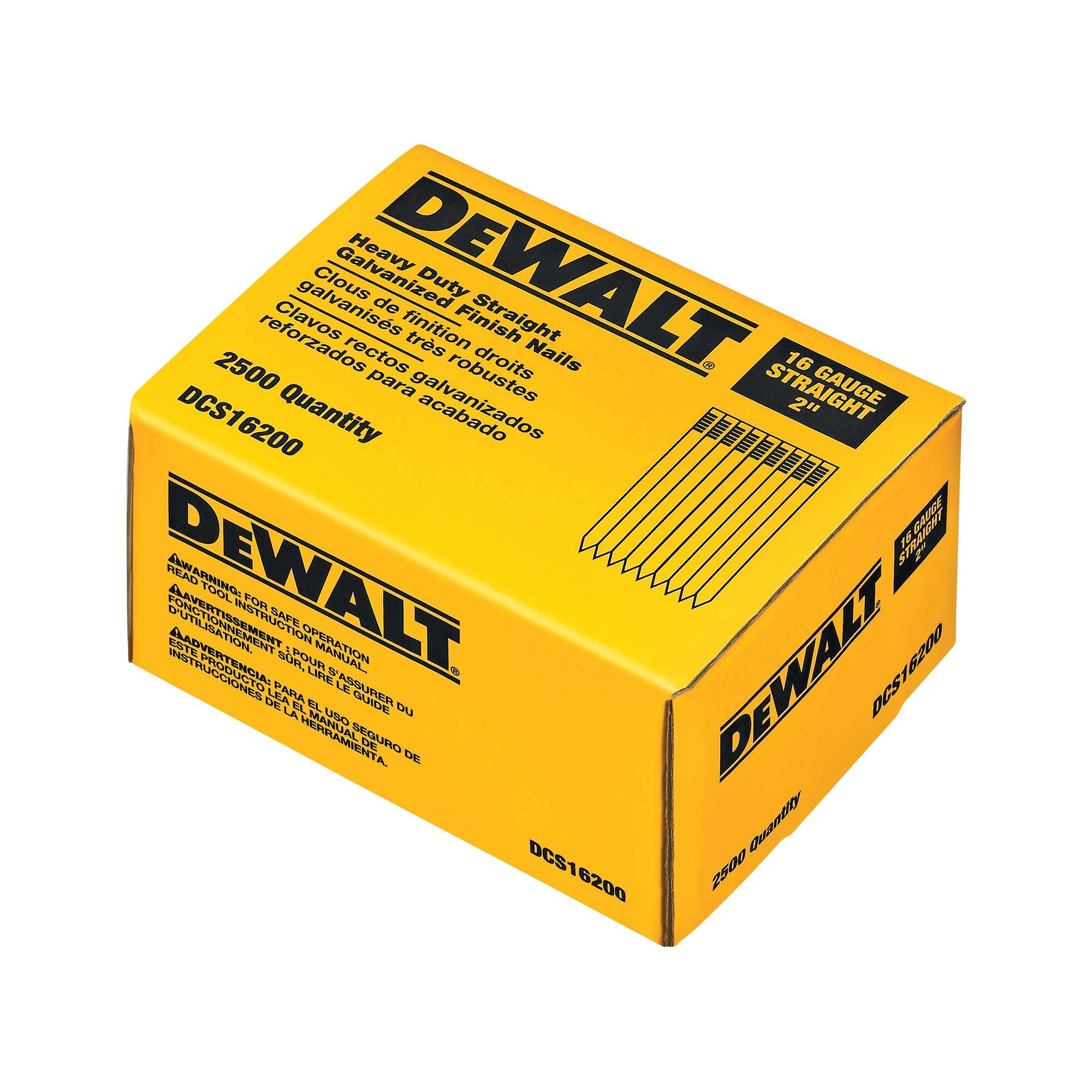 Finishing  Nails 16 GA 2" Length DeWALT  CTN 2500