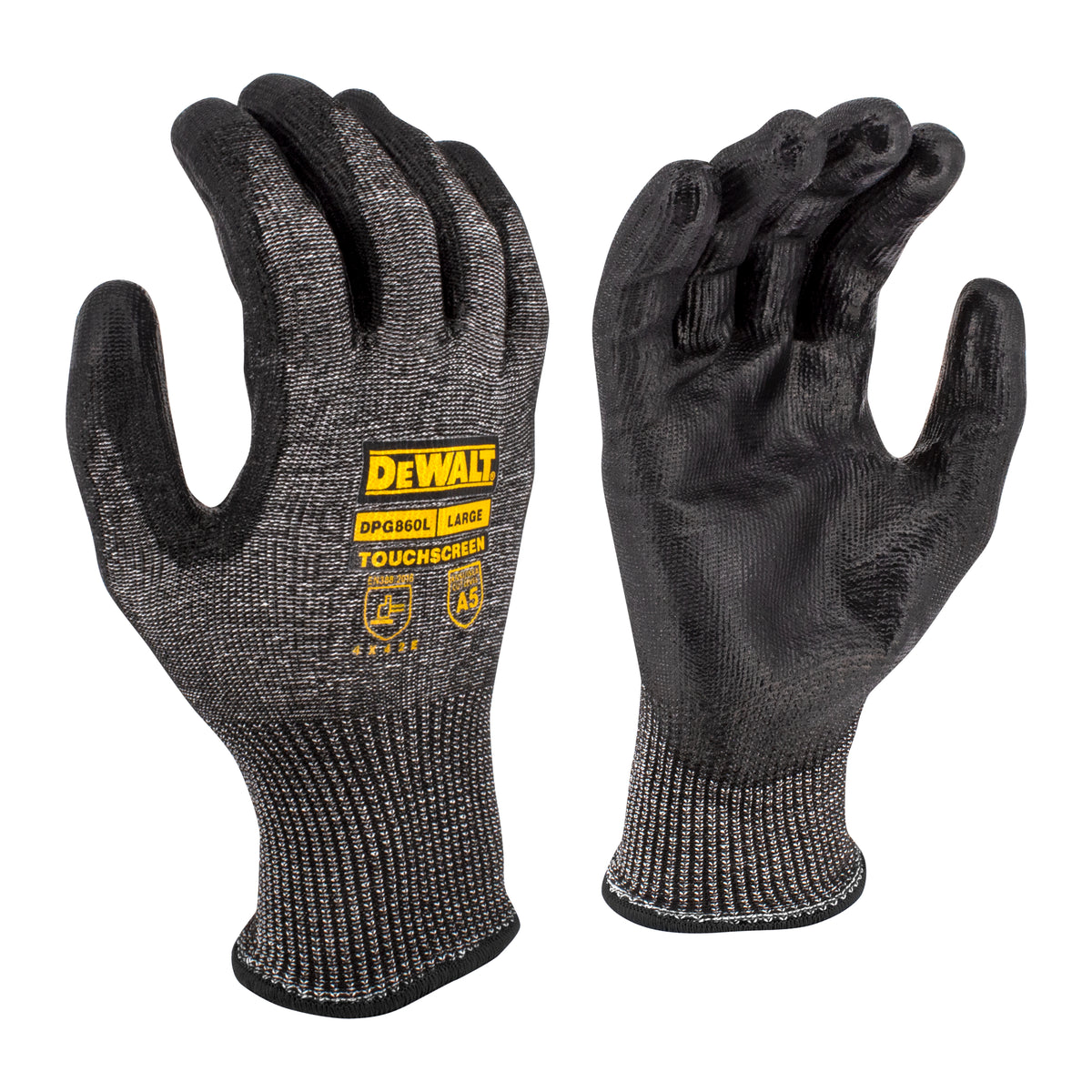 DPG860 Cut Protection Level A5 PU Touchscreen Glove (Pack of 12) - WRYKER Construction Supply