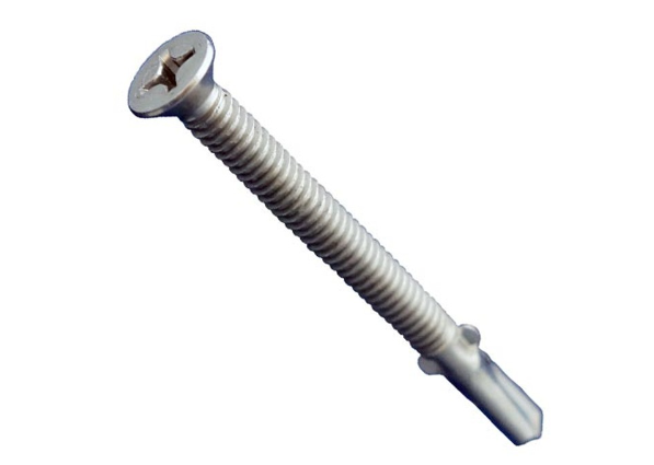 DeWALT TEK-4 DrillIt® Self Drilling Screws (Wood-to-Metal), #4 Point Type With Wings,#3 Phillips Flat Head, Stalgard Finish