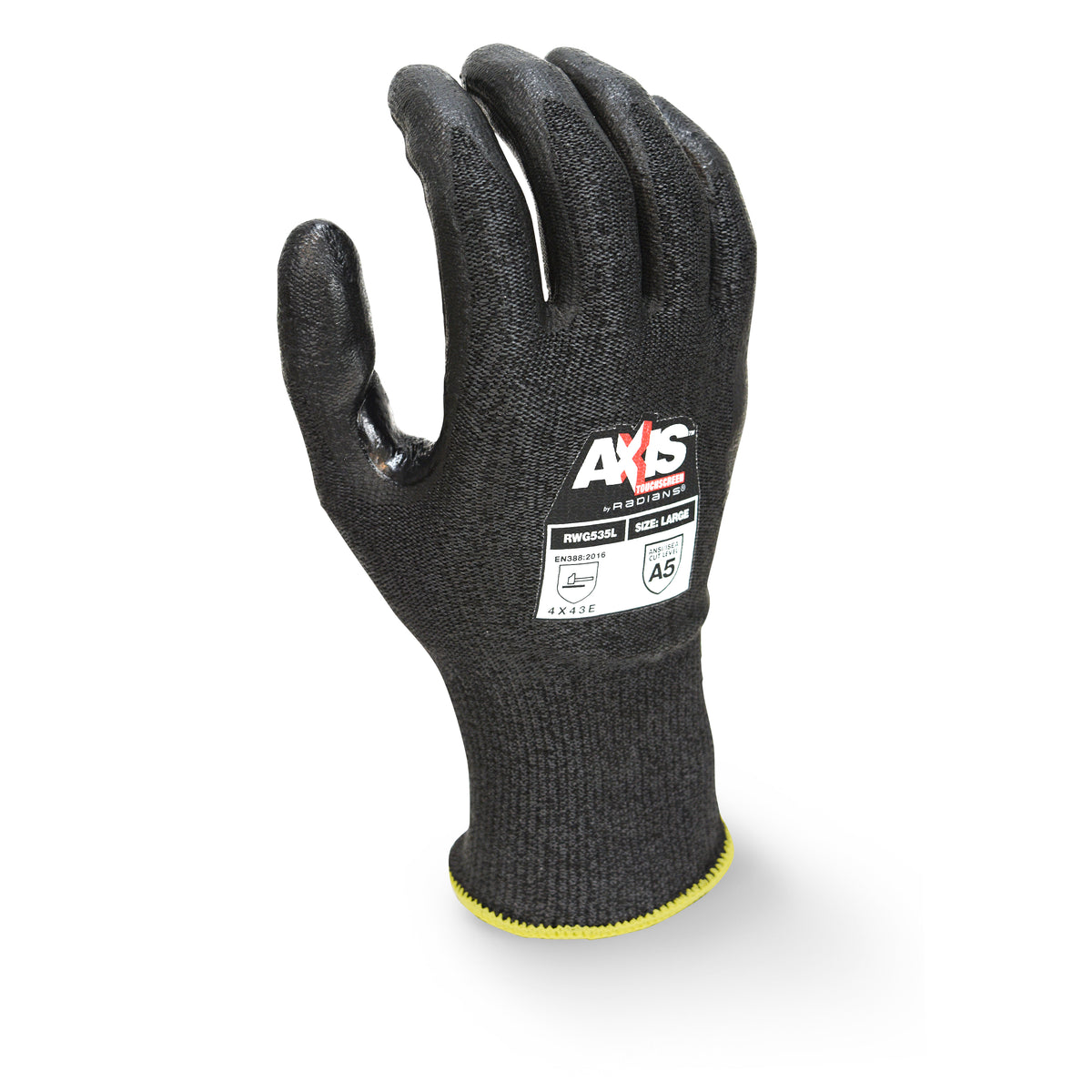 RWG535 HPPE Cut Level A5 Touchscreen Reinforced Thumb Crotch Work Glove (Pack of 12)