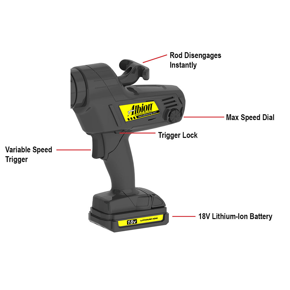 1/10 Gallon Core Cordless Cartridge Gun w/ Swivel Carriage 18 Volt