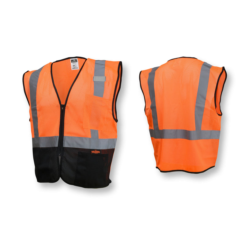 SV3B Black Bottom Economy Mesh Safety Vest