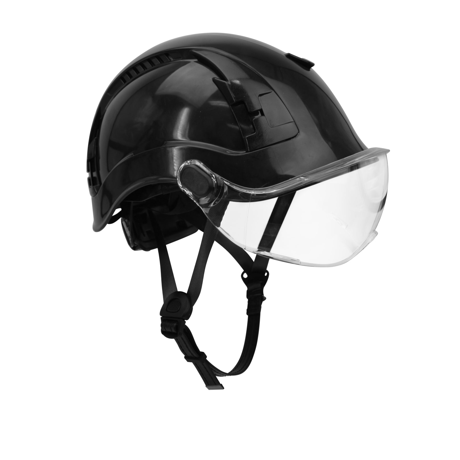 Malta HTB2001: Type 2 Black Safety Helmet w/ Clear Visor
