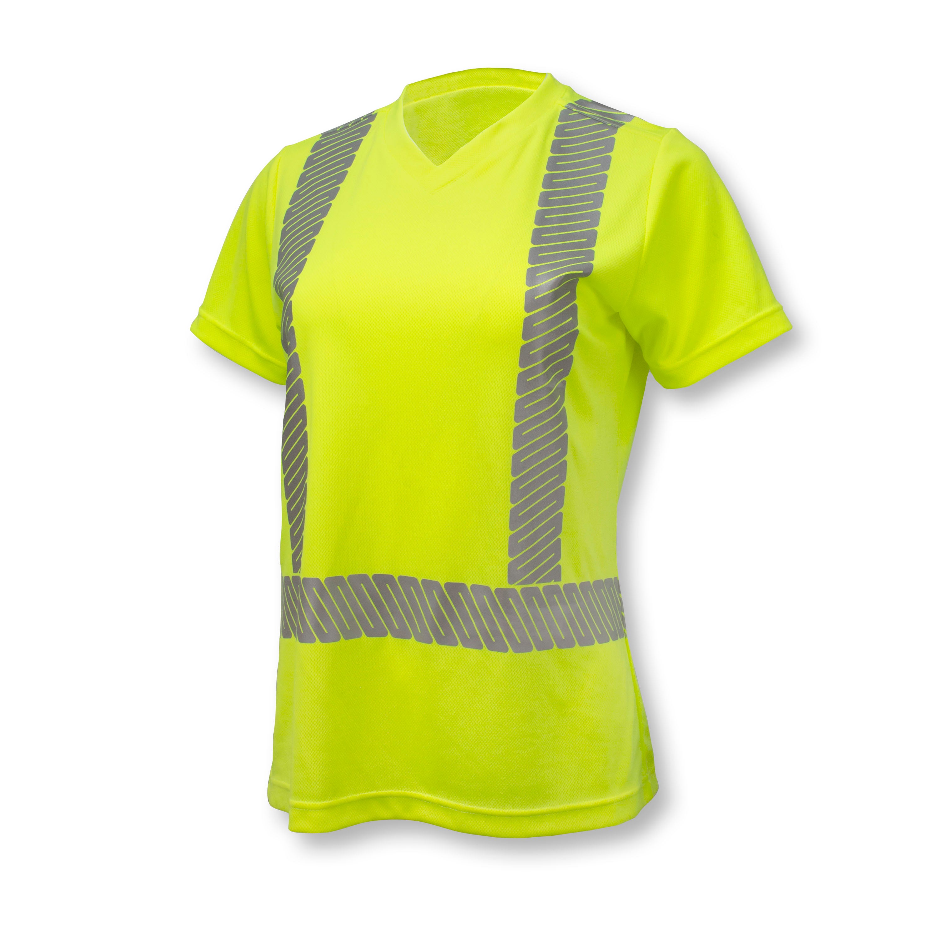 Womens Max-Dri Short Sleeve T-Shirt Class 2 Moisture Wicking w/2" Tape