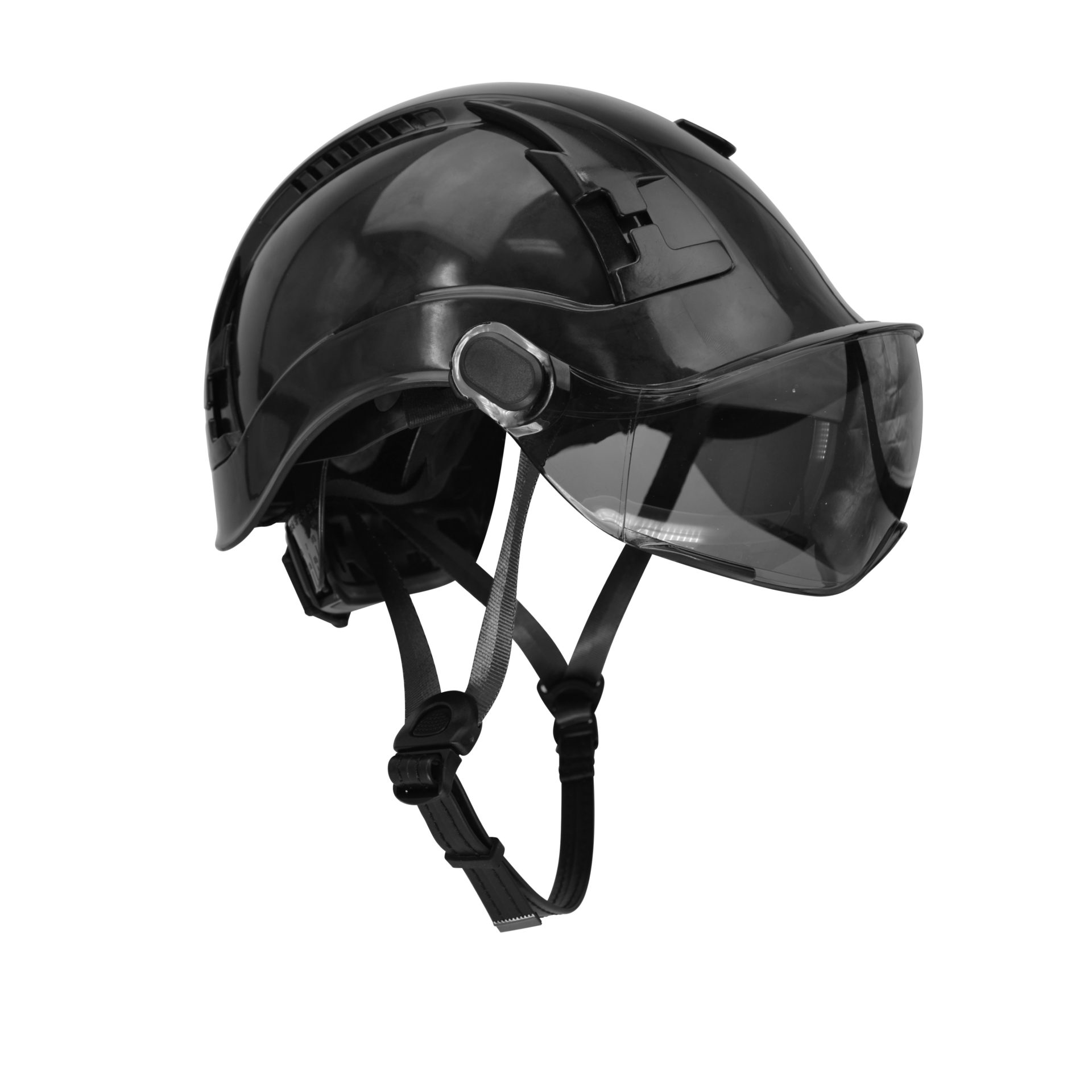 Malta HTB2002: Type 2 Black Safety Helmet w/ Tinted Visor
