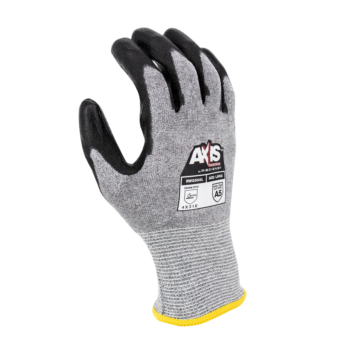 RWG566 AXIS™ Cut Protection Level A5 Touchscreen Work Glove (Pack of 12) Size Large-2XL