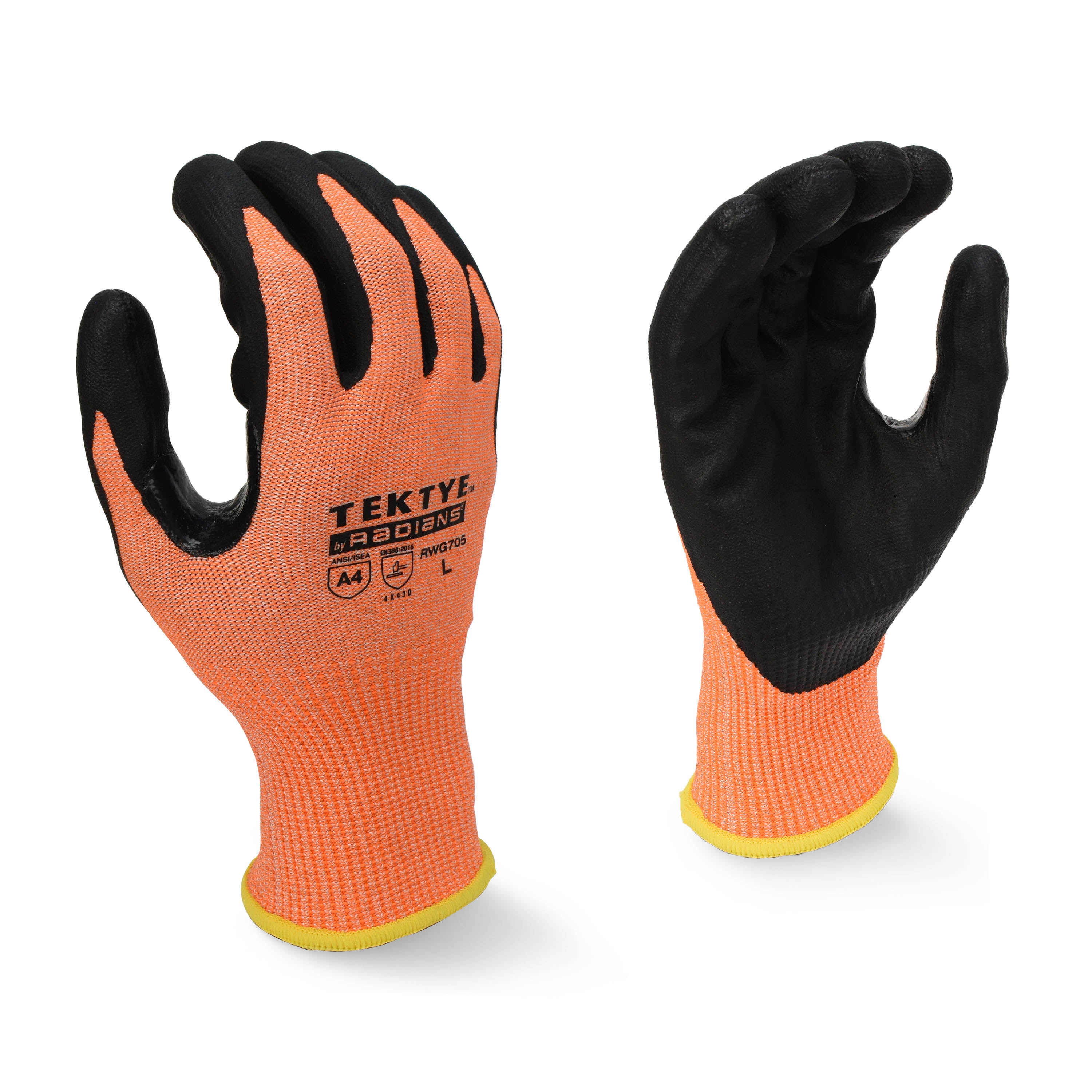TEKTYE FDG Cut 4 Gloves Orange (Pack of 12)