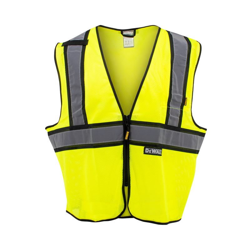 DSV221 Class 2 Contrasting Trim Economy Mesh Vest