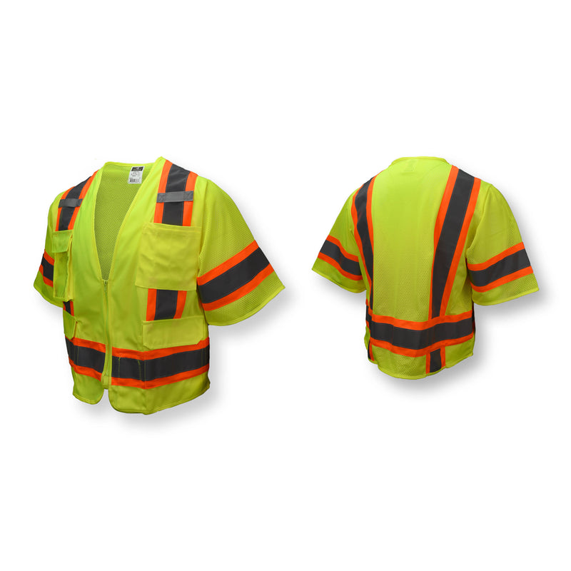 Radians SV63G Class 3 Hi Vis Green Performance Surveyor Safety Vest