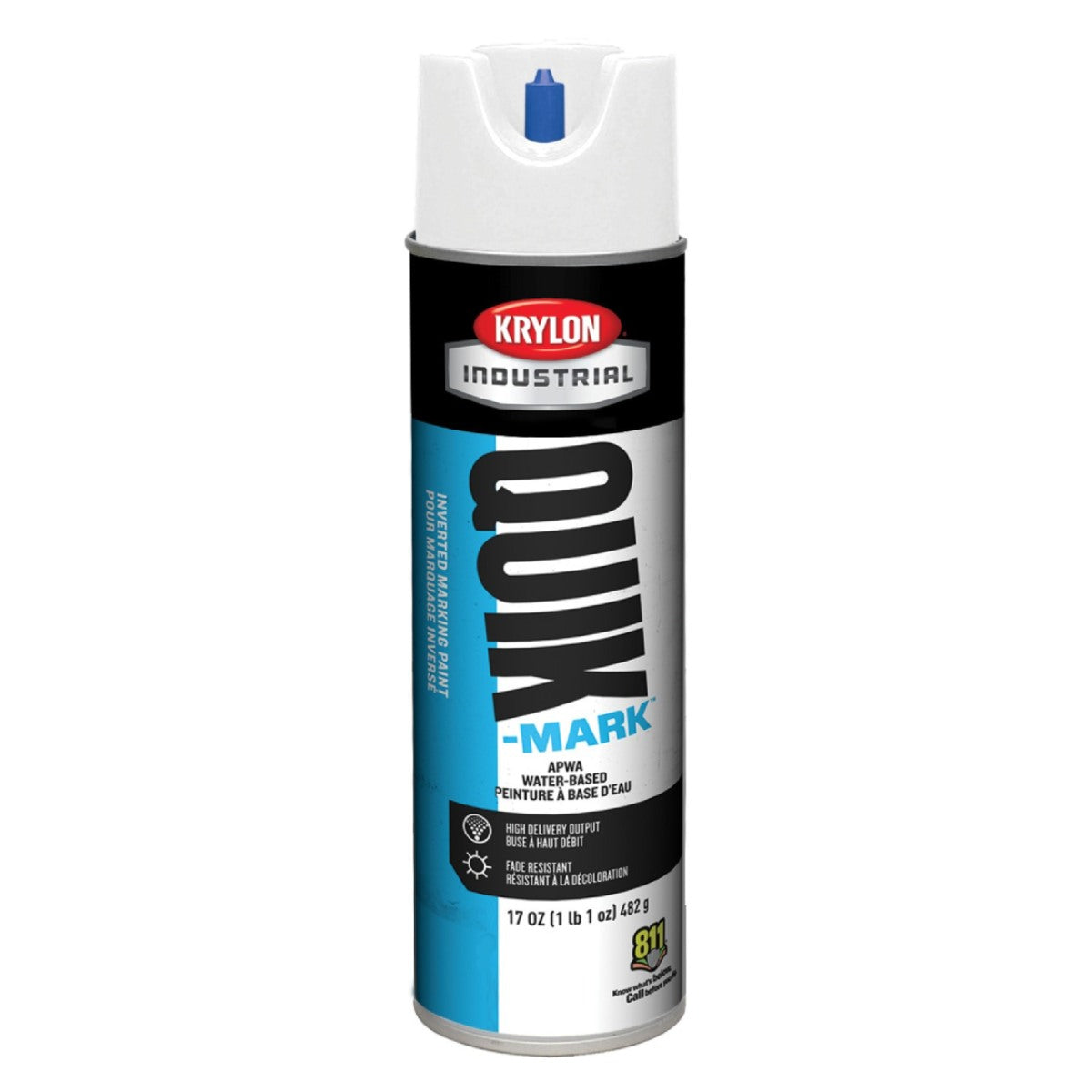 Krylon A03901004 APWA Brilliant White 20 Oz. QuickMark Inverted Marking Paint Water Based
