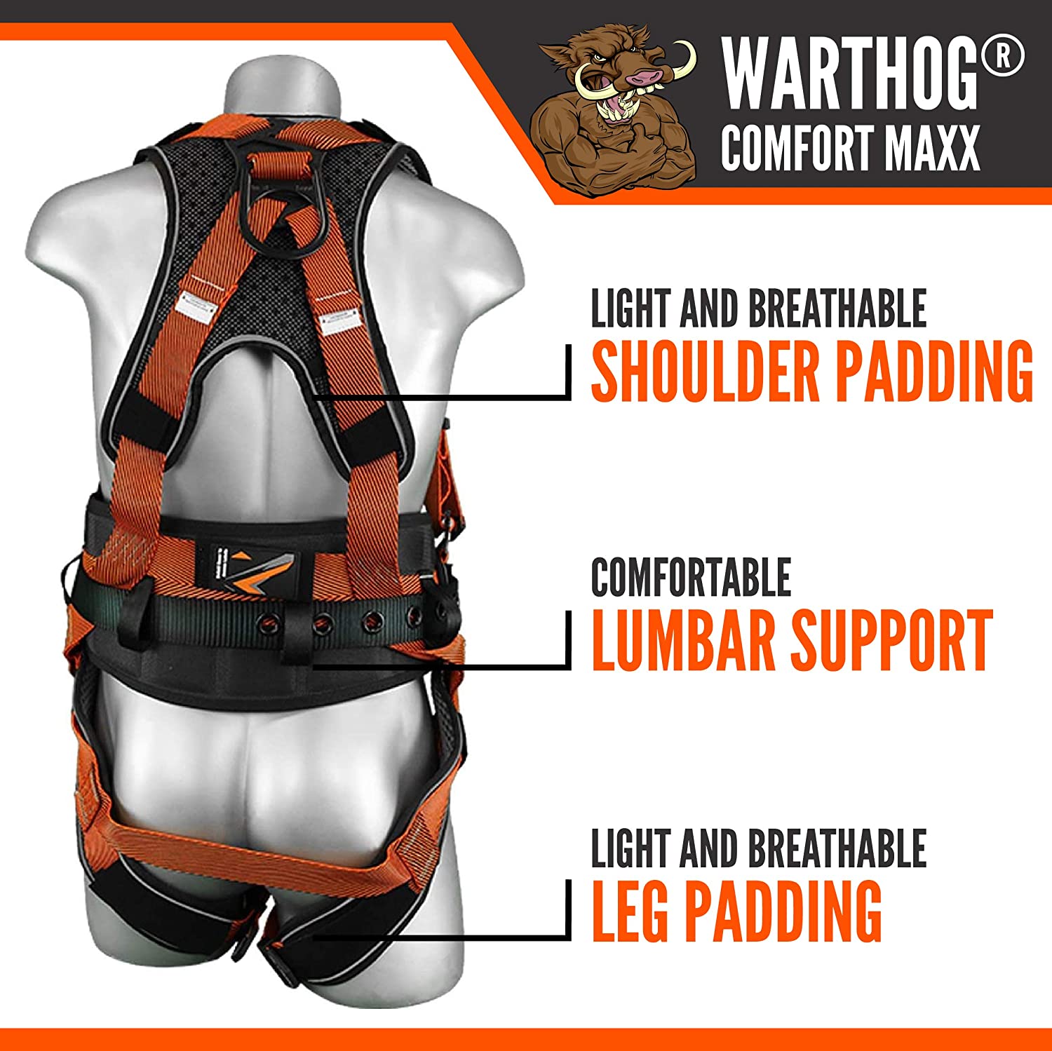 WARTHOG® Comfort Maxx Belted Side D-Ring Harness