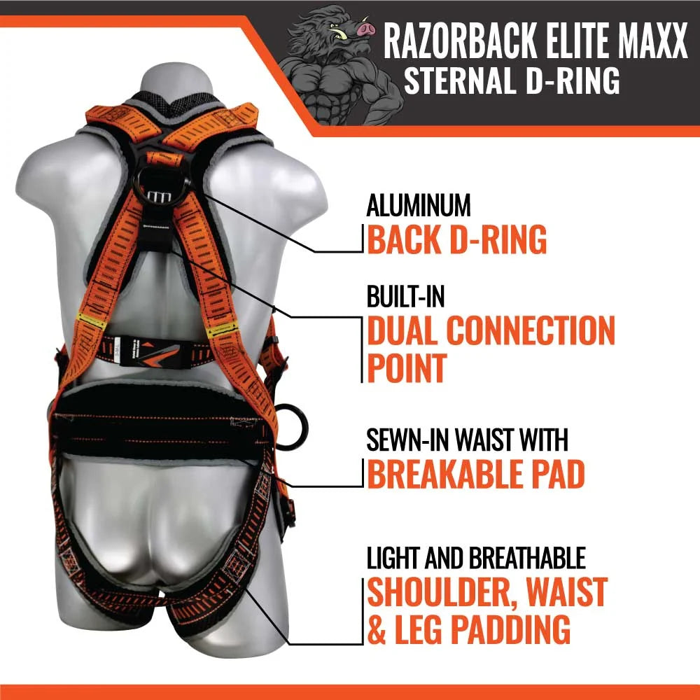 Razorback Elite MAXX STERNAL D-Ring HARNESS