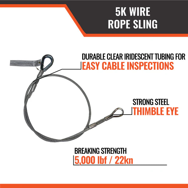 Malta A6205 6' 5K Wire Rope Sling - WRYKER Construction Supply