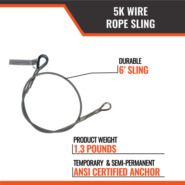 Malta A6205 6' 5K Wire Rope Sling