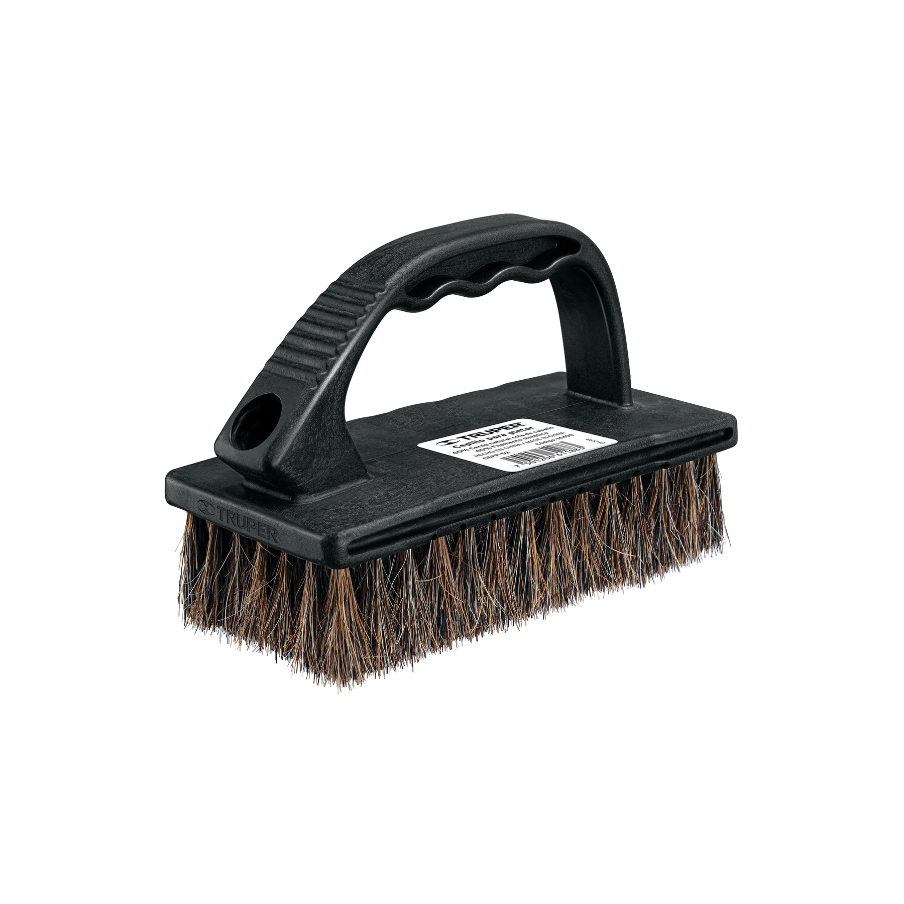 Scrubbing Brush Natural Fiber 7X14 Rows with Threaded Handle Option