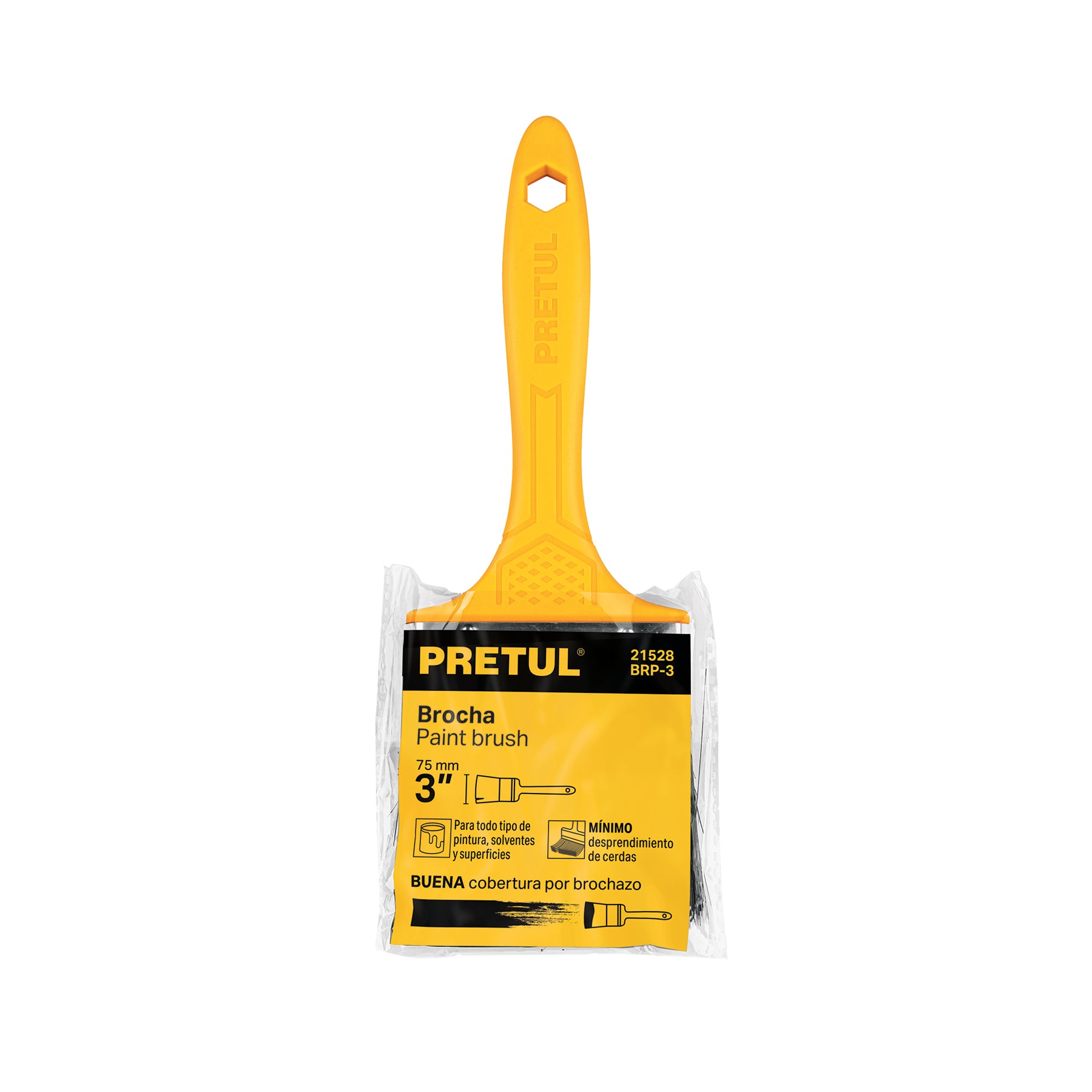 Chip Brush 3" Pretul Plastic Handle Epoxy Resin