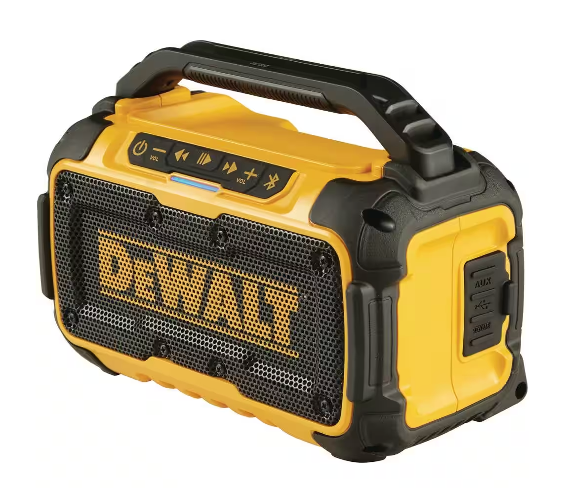 DeWALT Jobsite Blue Tooth Speaker 12/20 Volt Includes AC Power Cord