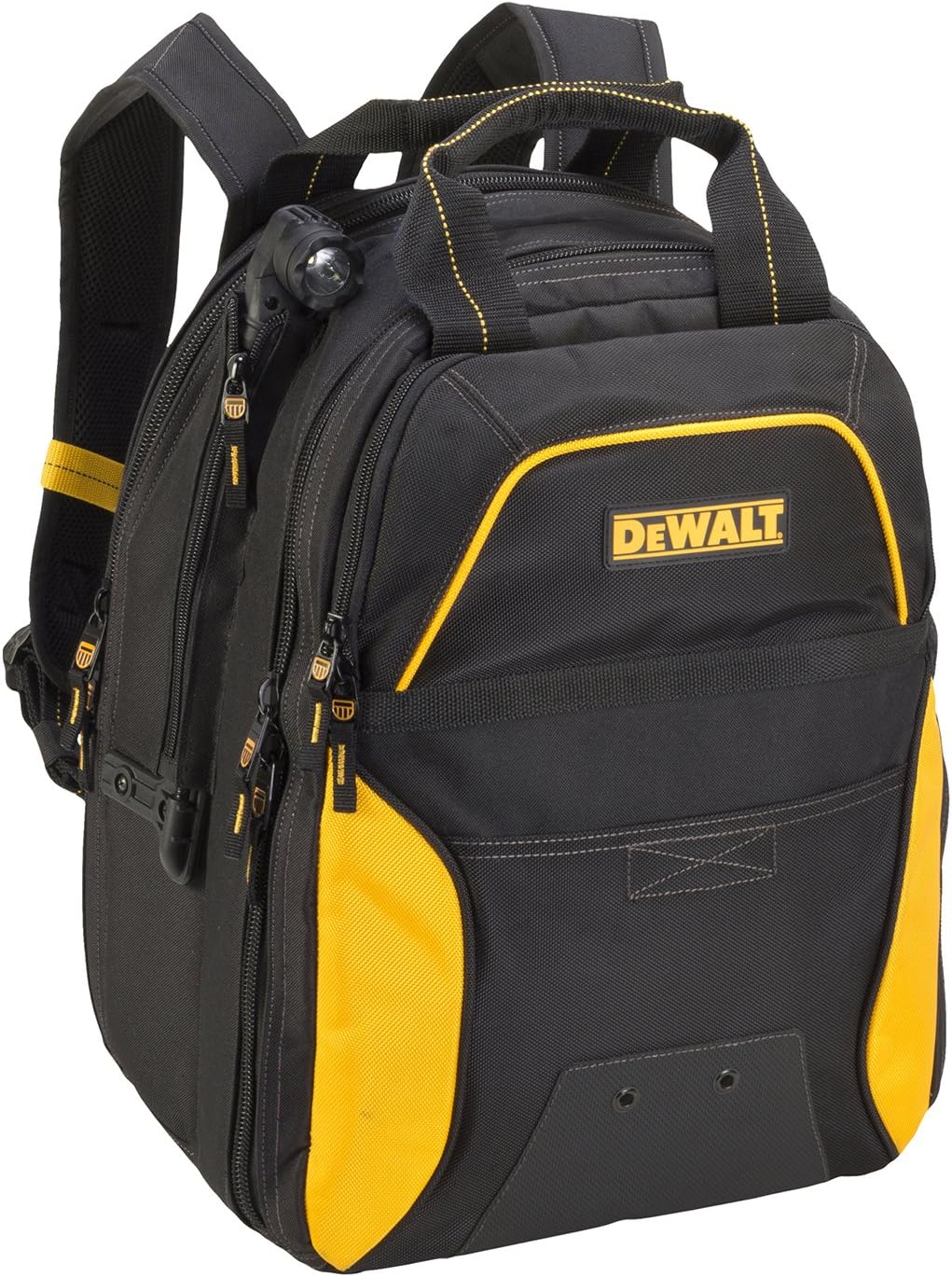 Almacenamiento de herramientas Mochila de carga universal iluminada con 33 bolsillos DeWALT