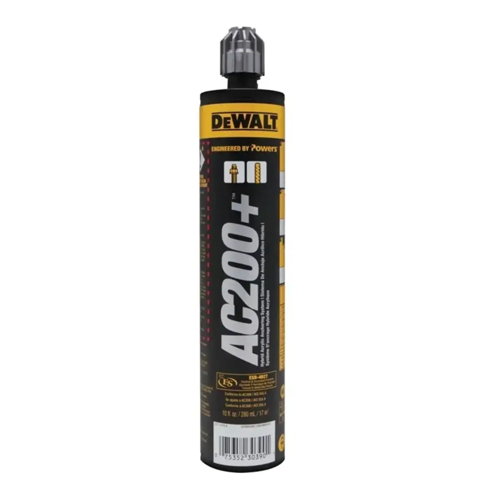 Dewalt AC200+ 14 Oz. 10-1 Acrylic Adhesive Coaxial Cartridge