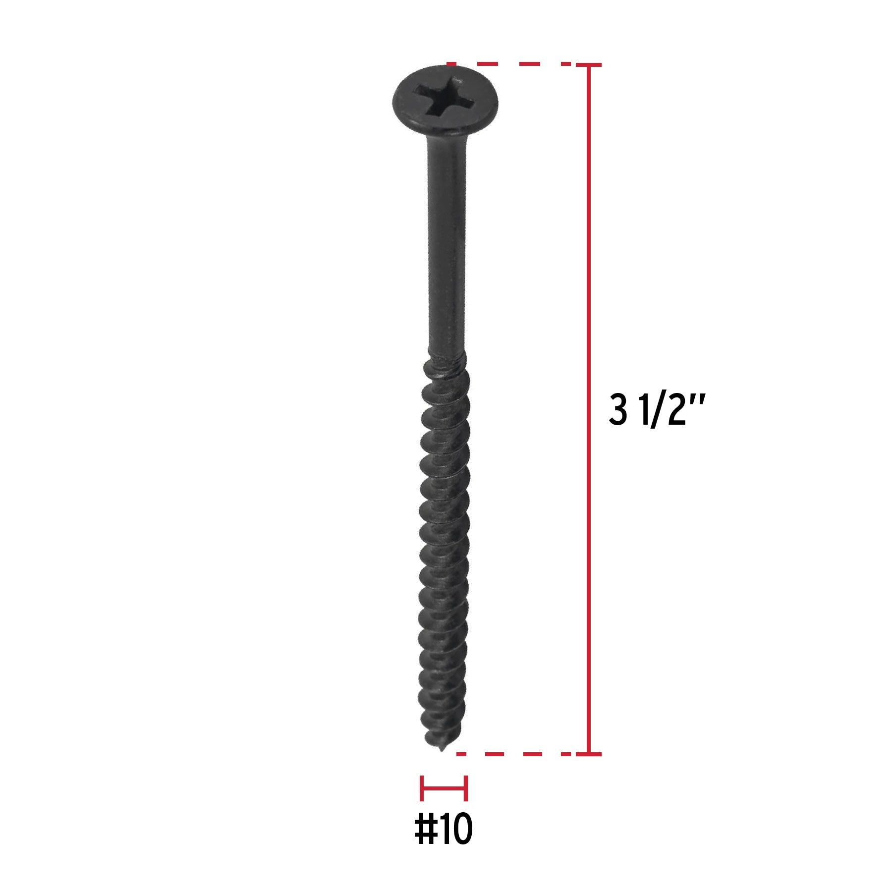 Drywall Screws Phillips Head Box of 100 Black Oxide