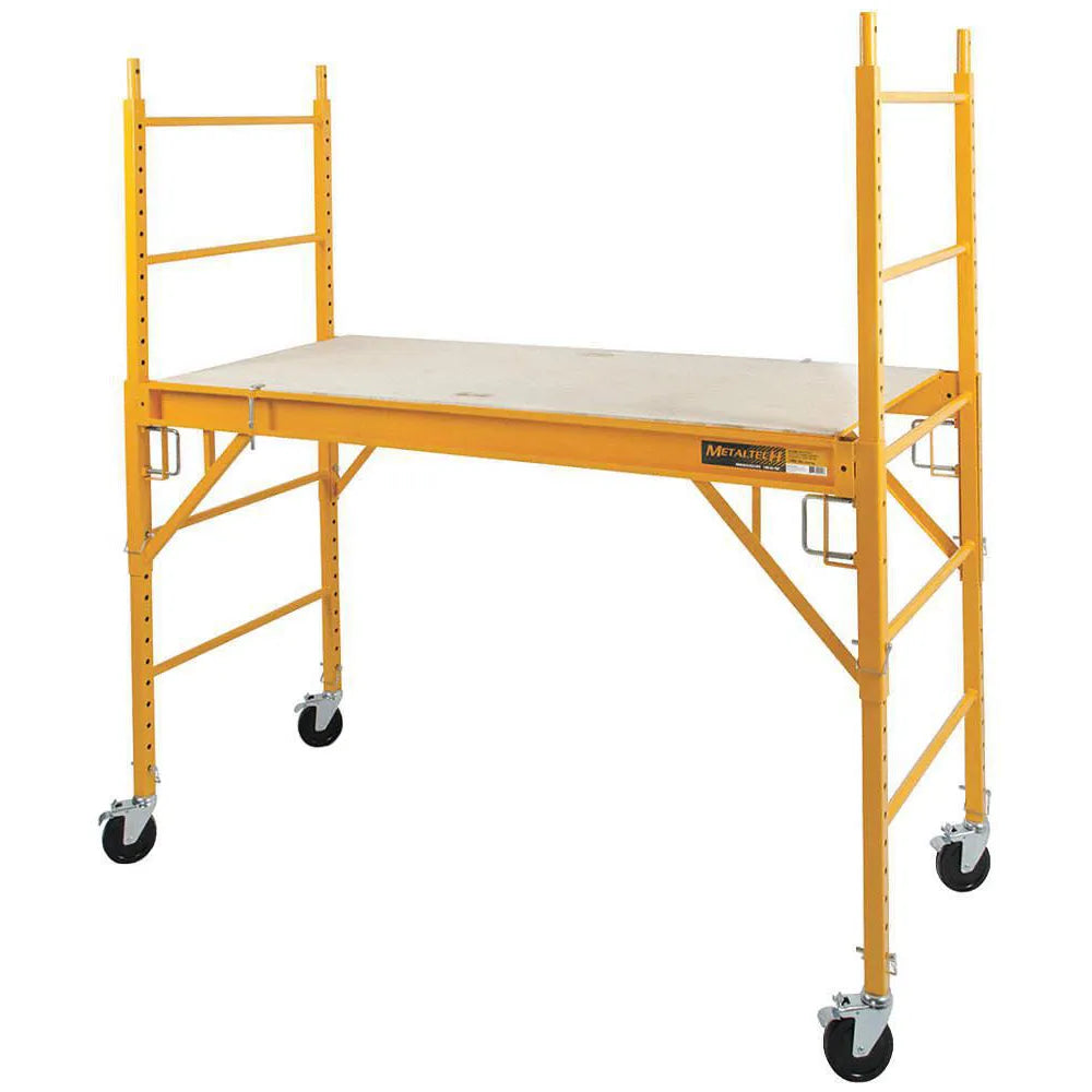 6' Baker Jobsite Series Scaffold with 5" Wheels, Plywood Deck, Load Capacity 1100 lbs.