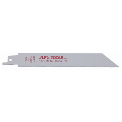Reciprocating Saw Blade 6" - 18TPI Metal up to 1/8" Thick